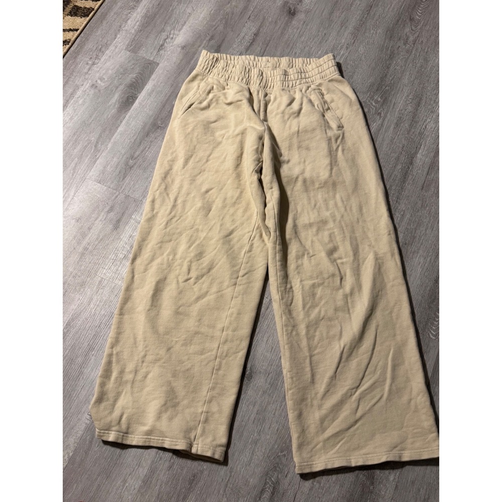 OFFLINE by Aerie Women Tan Wide Leg Sweatpants Beige Size Medium Loungewear